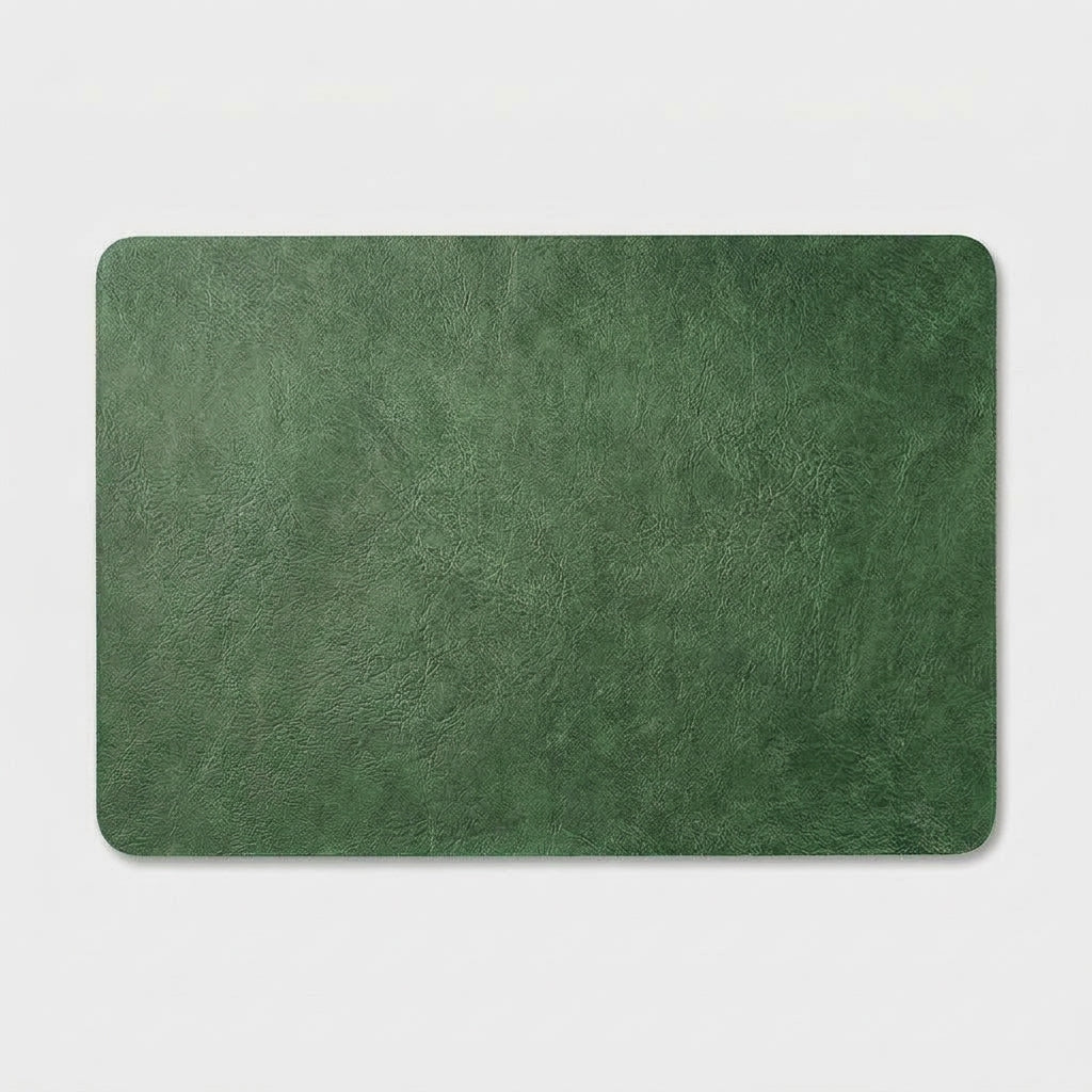 LISTINGOPT::kovosis::square-imitation-faux-leather-kitchen-dining-table-insulation-placematrestaurant-decoration-insulation-table-mat-146pcs::color-green