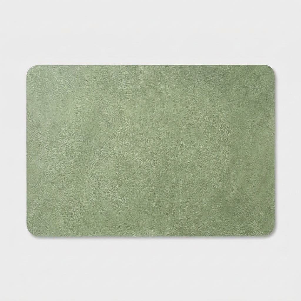 LISTINGOPT::kovosis::square-imitation-faux-leather-kitchen-dining-table-insulation-placematrestaurant-decoration-insulation-table-mat-146pcs::color-light-green