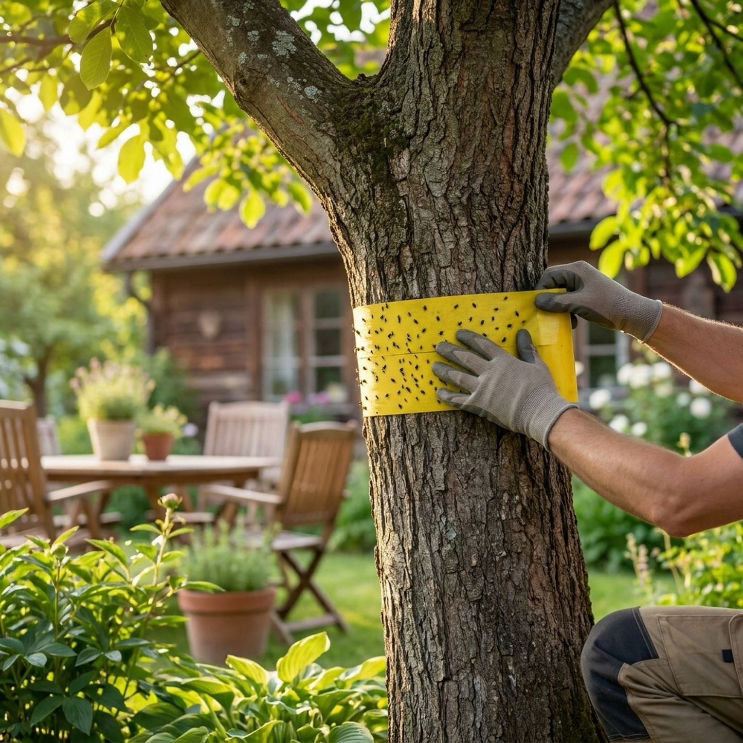 LISTINGOPT::kovosis::sticky-outdoor-insect-barrier-tape-protects-plants::02-inuse