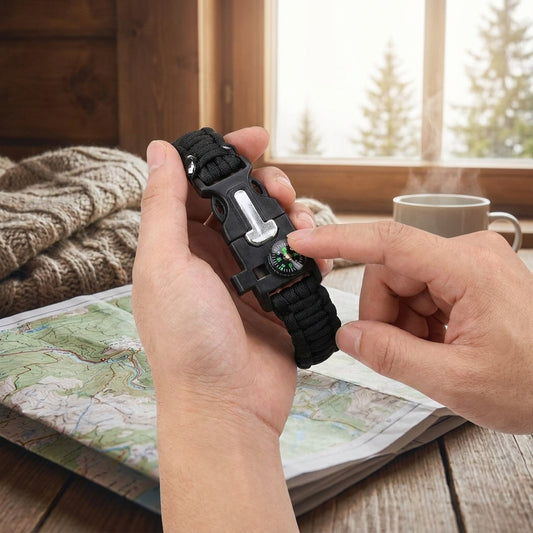 LISTINGOPT::kovosis::survibraid-5-in-1-survival-paracord-bracelet-with-emergency-tools::02-inuse