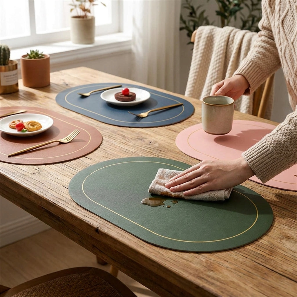 LISTINGOPT::kovosis::table-leather-placemats-set-of-146pcswashable-for-diningheat-resistant-non-slip-insulation-waterproof-place-mats::02-inuse