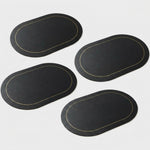 LISTINGOPT::kovosis::table-leather-placemats-set-of-146pcswashable-for-diningheat-resistant-non-slip-insulation-waterproof-place-mats::color-black