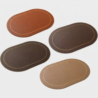 LISTINGOPT::kovosis::table-leather-placemats-set-of-146pcswashable-for-diningheat-resistant-non-slip-insulation-waterproof-place-mats::color-brown