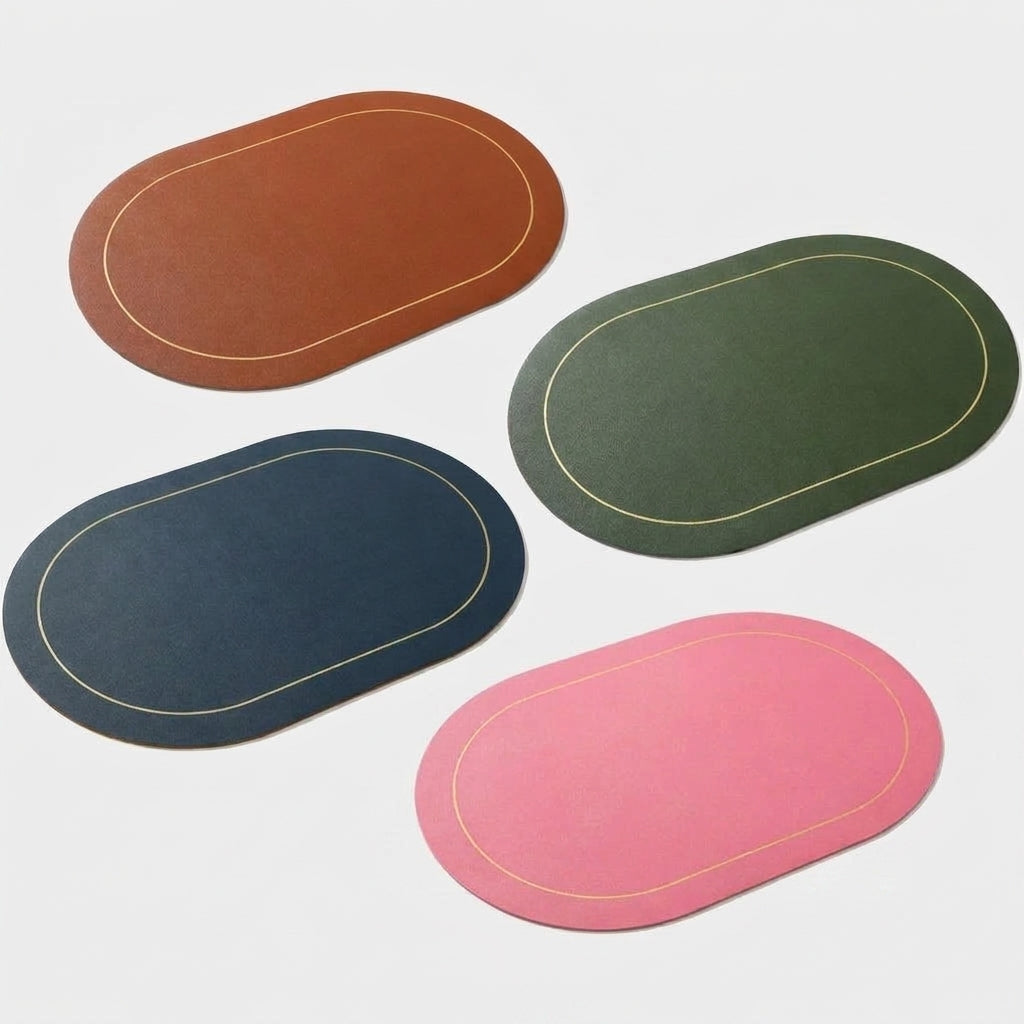 LISTINGOPT::kovosis::table-leather-placemats-set-of-146pcswashable-for-diningheat-resistant-non-slip-insulation-waterproof-place-mats::color-pink