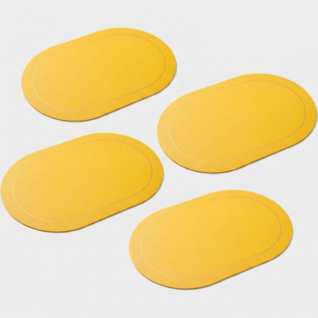 LISTINGOPT::kovosis::table-leather-placemats-set-of-146pcswashable-for-diningheat-resistant-non-slip-insulation-waterproof-place-mats::color-yellow