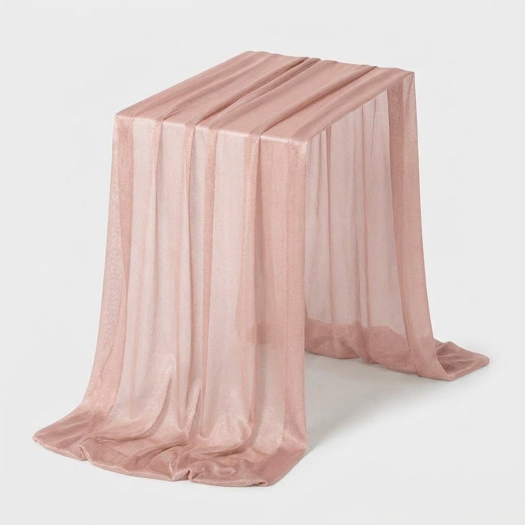 LISTINGOPT::kovosis::table-runner-luxury-sheer-for-wedding-rustic-boho-party-bridal-shower-birthday-christmas-decorations::color-blush-pink