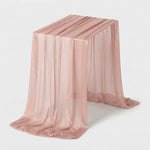 LISTINGOPT::kovosis::table-runner-luxury-sheer-for-wedding-rustic-boho-party-bridal-shower-birthday-christmas-decorations::color-blush-pink
