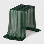 LISTINGOPT::kovosis::table-runner-luxury-sheer-for-wedding-rustic-boho-party-bridal-shower-birthday-christmas-decorations::color-dark-green