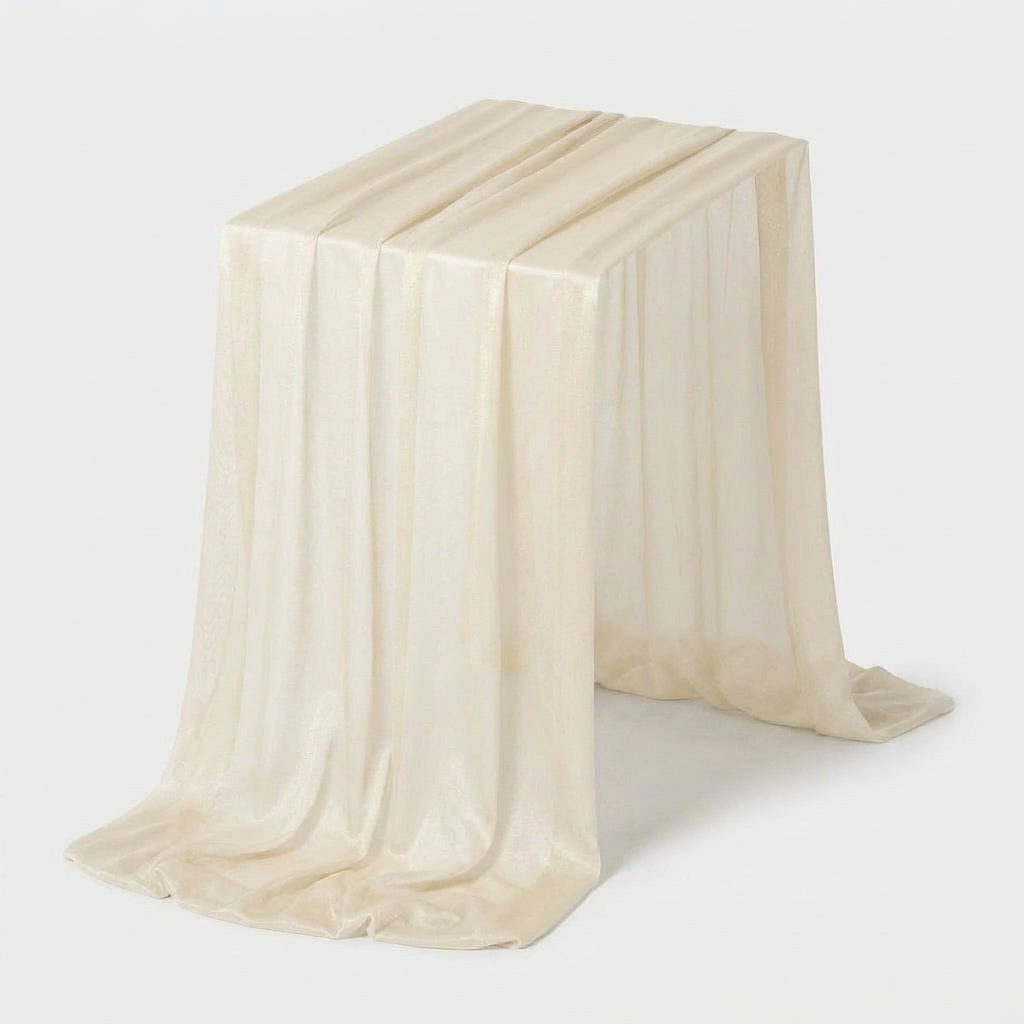 LISTINGOPT::kovosis::table-runner-luxury-sheer-for-wedding-rustic-boho-party-bridal-shower-birthday-christmas-decorations::color-ivory
