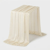 LISTINGOPT::kovosis::table-runner-luxury-sheer-for-wedding-rustic-boho-party-bridal-shower-birthday-christmas-decorations::color-ivory