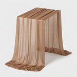 LISTINGOPT::kovosis::table-runner-luxury-sheer-for-wedding-rustic-boho-party-bridal-shower-birthday-christmas-decorations::color-light-brown