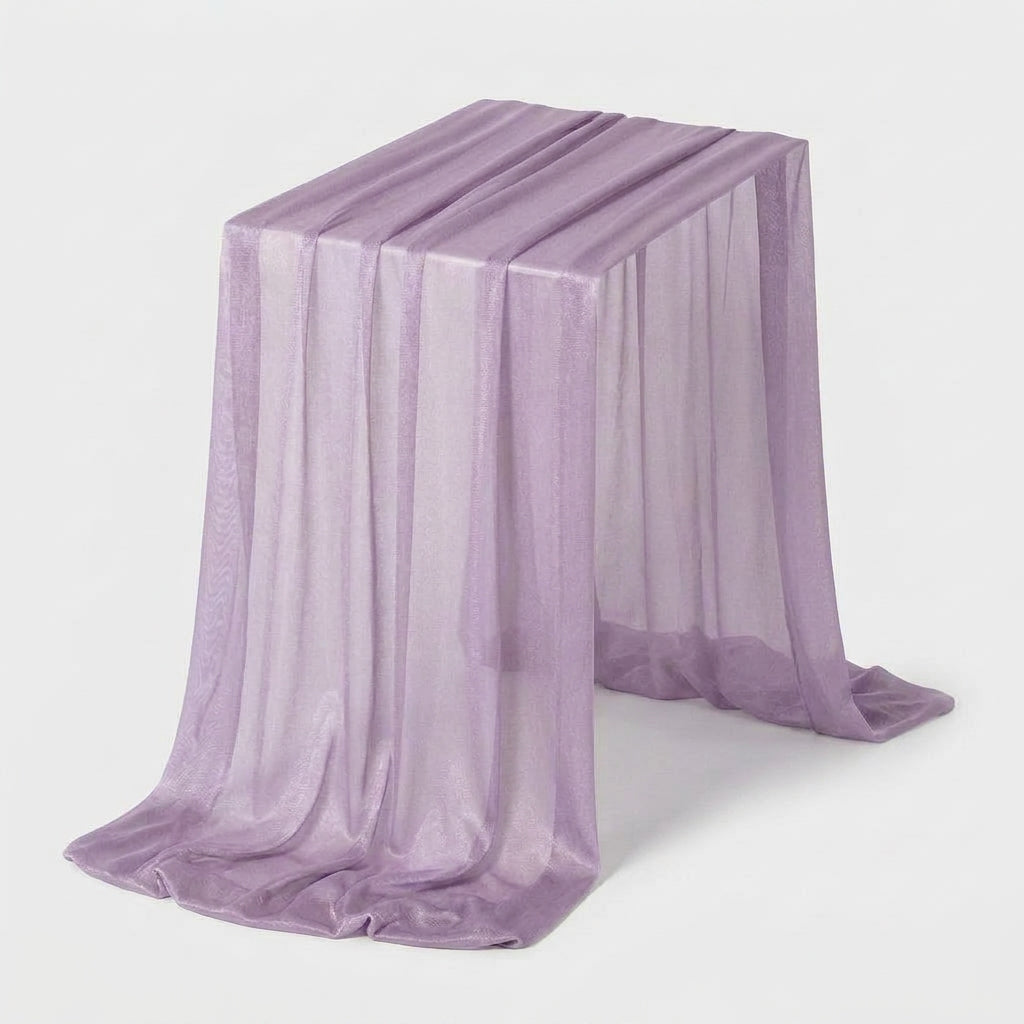 LISTINGOPT::kovosis::table-runner-luxury-sheer-for-wedding-rustic-boho-party-bridal-shower-birthday-christmas-decorations::color-lilac