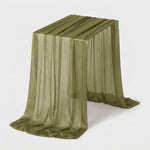 LISTINGOPT::kovosis::table-runner-luxury-sheer-for-wedding-rustic-boho-party-bridal-shower-birthday-christmas-decorations::color-olive-green
