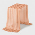 LISTINGOPT::kovosis::table-runner-luxury-sheer-for-wedding-rustic-boho-party-bridal-shower-birthday-christmas-decorations::color-peach