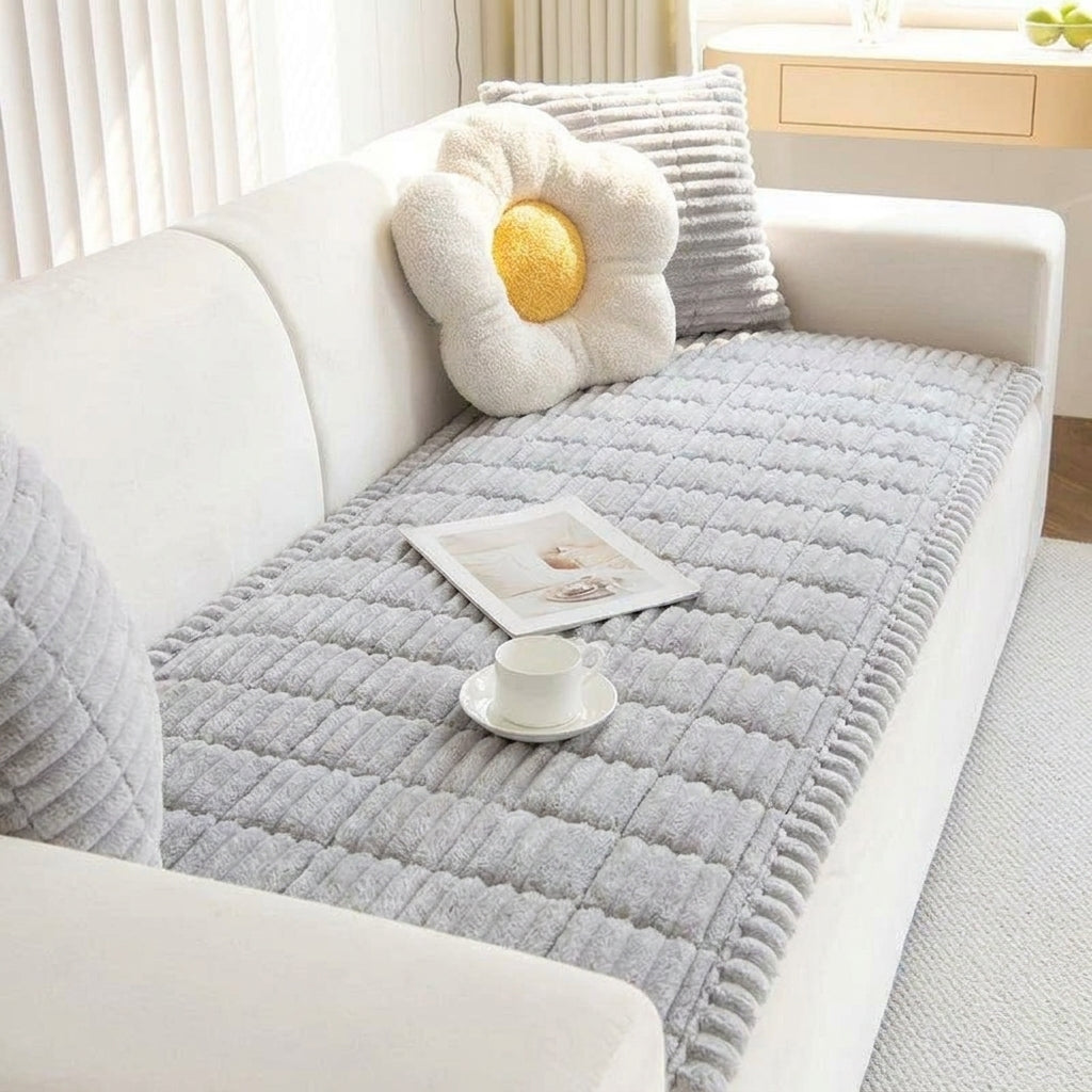 LISTINGOPT::kovosis::thicken-quilting-warm-stripe-flannel-sofa-pad-for-winter-living-room-sofa-towel-multiuse-sofa-cover-slipcover::color-light-grey