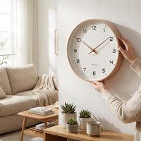 LISTINGOPT::kovosis::timeblend-modern-silent-wooden-wall-clock-with-minimalist-scandinavian-design-for-calm-stylish-interior-spaces::02-inuse