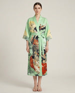 LISTINGOPT::kovosis::traditional-ethnic-japanese-vintage-beauty-print-mid-length-seven-eighth-sleeve-satin-kimono-cardigan-thin-outerwear-for-women-european-and-american-elegant-street-style-casual-loose-cover-up-beach-travel-vacation-uchikake-japanese-style-thin-cape::01-front