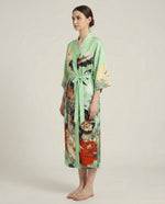 LISTINGOPT::kovosis::traditional-ethnic-japanese-vintage-beauty-print-mid-length-seven-eighth-sleeve-satin-kimono-cardigan-thin-outerwear-for-women-european-and-american-elegant-street-style-casual-loose-cover-up-beach-travel-vacation-uchikake-japanese-style-thin-cape::02-side