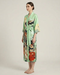LISTINGOPT::kovosis::traditional-ethnic-japanese-vintage-beauty-print-mid-length-seven-eighth-sleeve-satin-kimono-cardigan-thin-outerwear-for-women-european-and-american-elegant-street-style-casual-loose-cover-up-beach-travel-vacation-uchikake-japanese-style-thin-cape::02-side