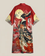 LISTINGOPT::kovosis::traditional-ethnic-japanese-vintage-beauty-print-mid-length-seven-eighth-sleeve-satin-kimono-cardigan-thin-outerwear-for-women-european-and-american-elegant-street-style-casual-loose-cover-up-beach-travel-vacation-uchikake-japanese-style-thin-cape::color-red