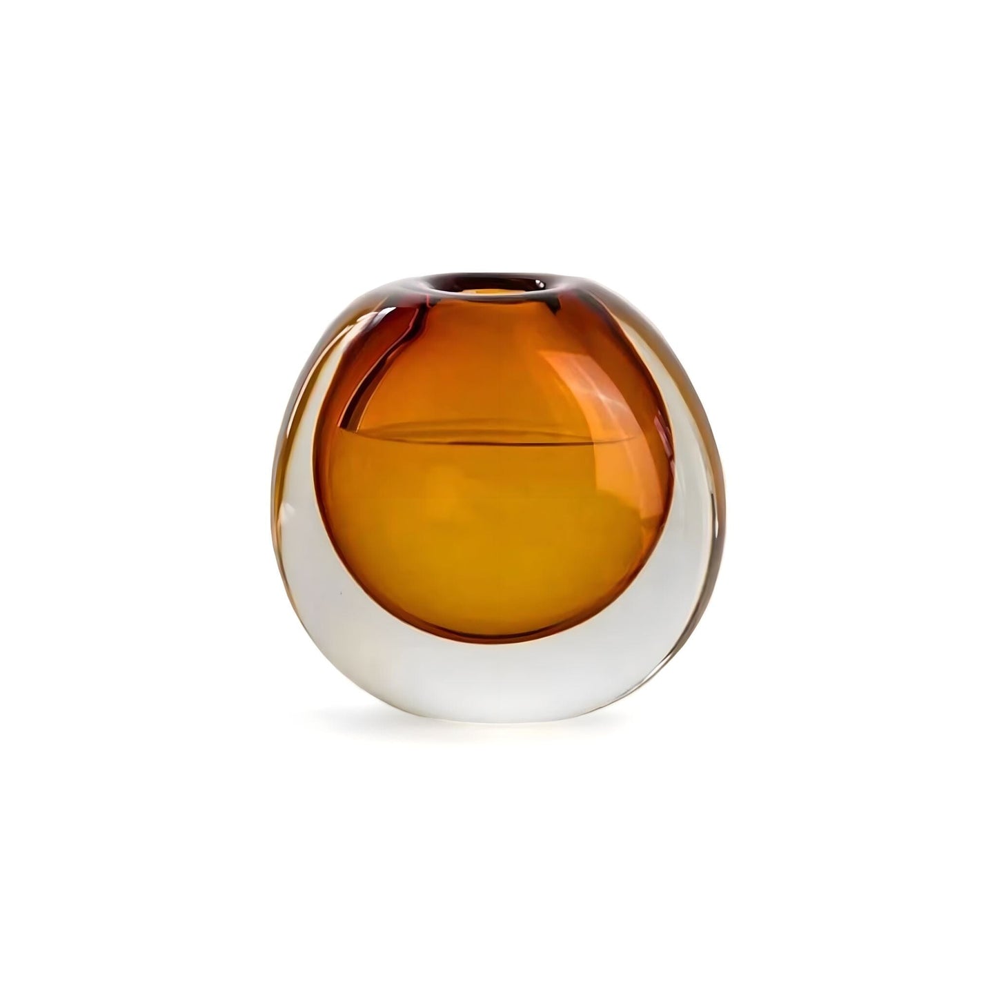 LISTINGOPT::kovosis::twee-toons-rookglazen-sculptuurvaas-voor-woonkamer-en-dressoir::color-oranje