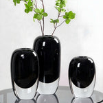 LISTINGOPT::kovosis::twee-toons-rookglazen-sculptuurvaas-voor-woonkamer-en-dressoir::color-zwart