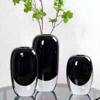 LISTINGOPT::kovosis::twee-toons-rookglazen-sculptuurvaas-voor-woonkamer-en-dressoir::color-zwart