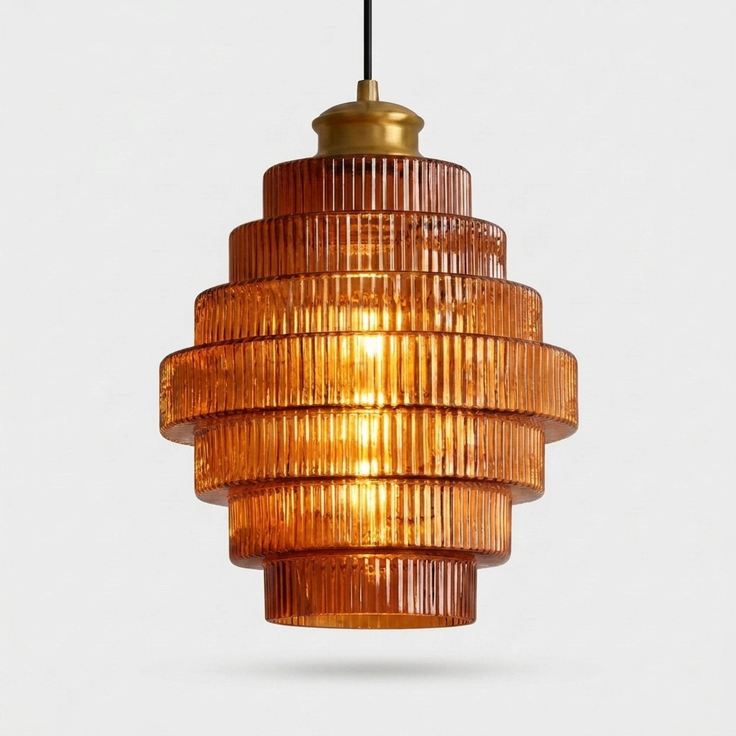 LISTINGOPT::kovosis::vintage-tiered-glass-hanging-lamp-sculptural-glow::color-amber