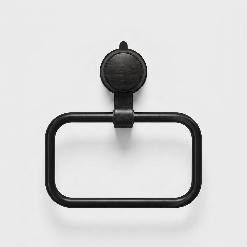 LISTINGOPT::kovosis::vintage-walnut-wood-towel-ring-with-suction-cup-mount-no-drill-wall-mounted-bathroom-towel-holder-stainless-steel-frame::color-black