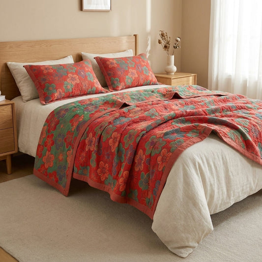 LISTINGOPT::kovosis::wasart-pure-cotton-twel-muslin-quilt-sofa-blanket-bohemian-floral-print-luxury-double-bed-summer-bedspread-thin-duvet-king-size::01-hero