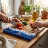 LISTINGOPT::kovosis::wave-resin-acacia-cutting-board-wooden-charcuterie-board-for-meatfruit-ocean-design-kitchen-chopping-block::02-inuse
