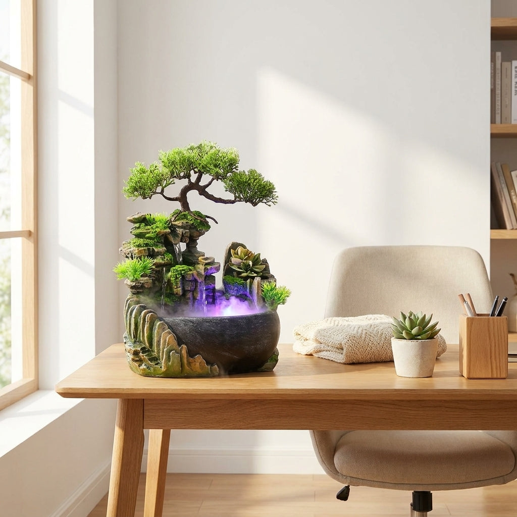LISTINGOPT::kovosis::wealth-feng-shui-company-office-tabletop-ornaments-desktop-flowing-water-waterfall-fountain-with-color-changing-led-lights-spray::03-lifestyle