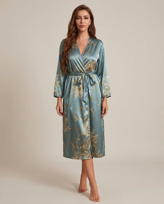 LISTINGOPT::kovosis::womens-elegant-floral-print-satin-robe-with-v-neck-and-belt-casual-all-season-sleepwear-for-autumn-and-winter-autumn-winter-robe-floral-print-robe-satin-finish-robe::01-front