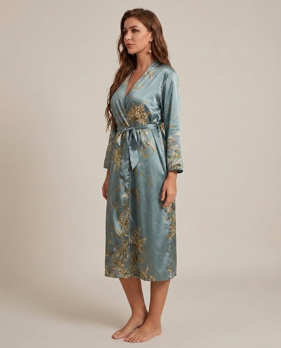 LISTINGOPT::kovosis::womens-elegant-floral-print-satin-robe-with-v-neck-and-belt-casual-all-season-sleepwear-for-autumn-and-winter-autumn-winter-robe-floral-print-robe-satin-finish-robe::02-side