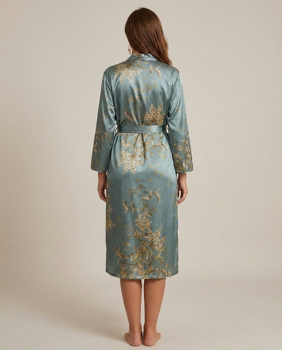 LISTINGOPT::kovosis::womens-elegant-floral-print-satin-robe-with-v-neck-and-belt-casual-all-season-sleepwear-for-autumn-and-winter-autumn-winter-robe-floral-print-robe-satin-finish-robe::03-back