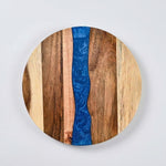 LISTINGOPT::kovosis::wood-resin-charcuterie-board-resin-cutting-board-for-kitchen-and-mini-bar-for-meatcheese-bread-vegetables-fruitsroundness::color-blue