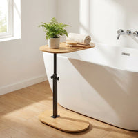 LISTINGOPT::kovosis::wooden-bathtub-side-traybamboo-bathtub-tray-tableheight-adjustable-freestanding-bath-caddy-tray-bathtub-side-table-home-spa::03-lifestyle