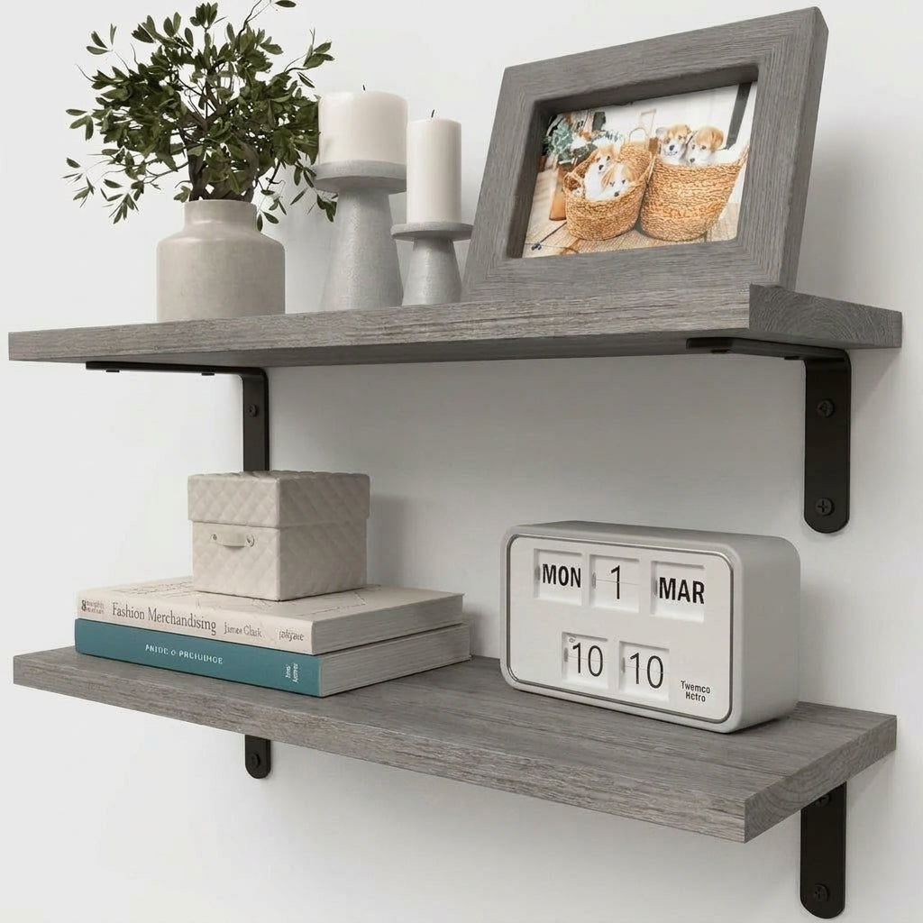 LISTINGOPT::kovosis::wooden-wall-floating-shelves-2-sets-shelves-for-wall-decor-bathroom-storage-bedroom-living-room::color-gray