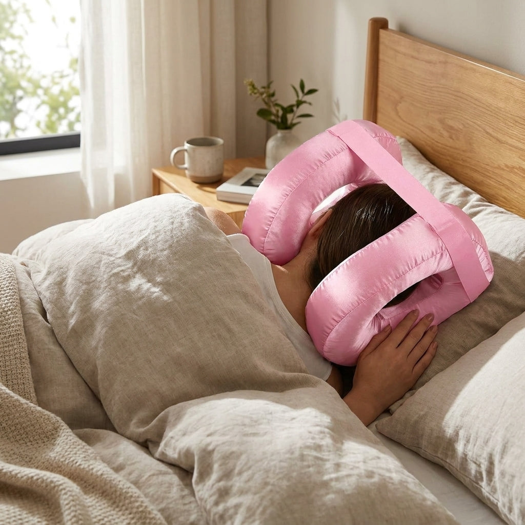 LISTINGOPT::kovosis::zero-pressure-slow-rebound-pillow-soft-touch-for-cheeks-promotes-deep-sleep::02-inuse