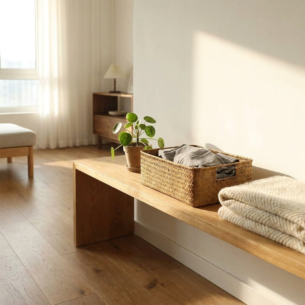 LISTINGOPT::kovosis::zerolife-woven-seagrass-basket-for-home-decor-natural-wicker-basket-storage-basket-fruit-bread-towel-kitchen-table-rattan::03-lifestyle