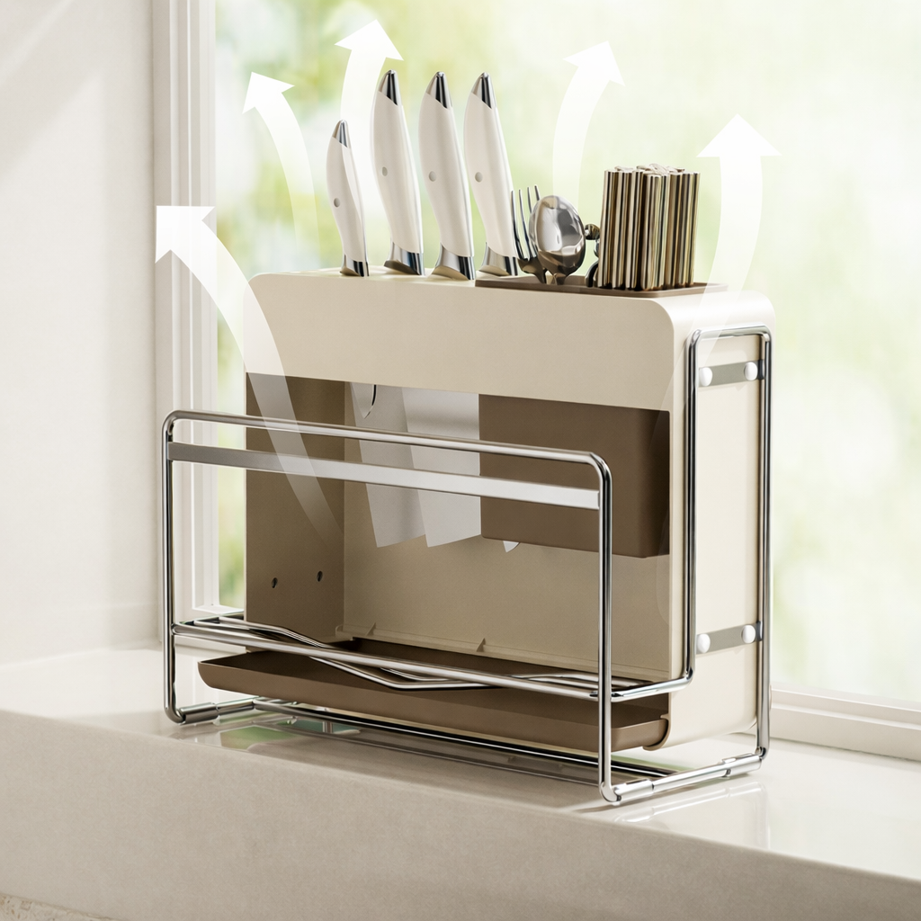 Knife Block Storage For Sculpted Kitchen Order