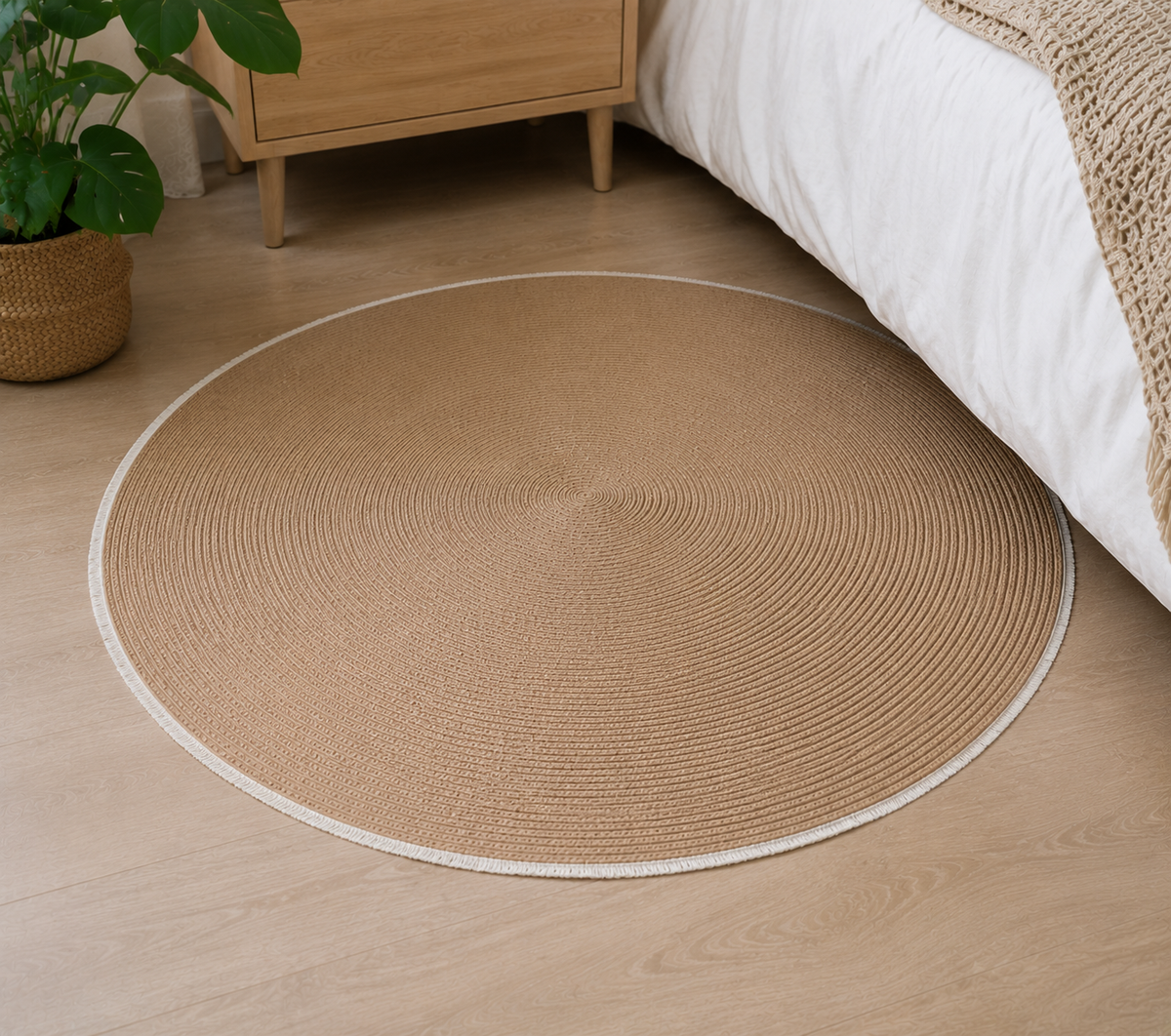Tappeto in Corda di Cotone Boho per una Texture Artistica