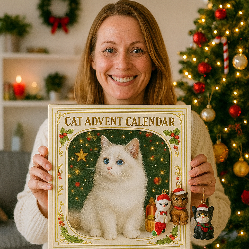 Calendario dell'Avvento Figurina Gatto per Fascino Festivo