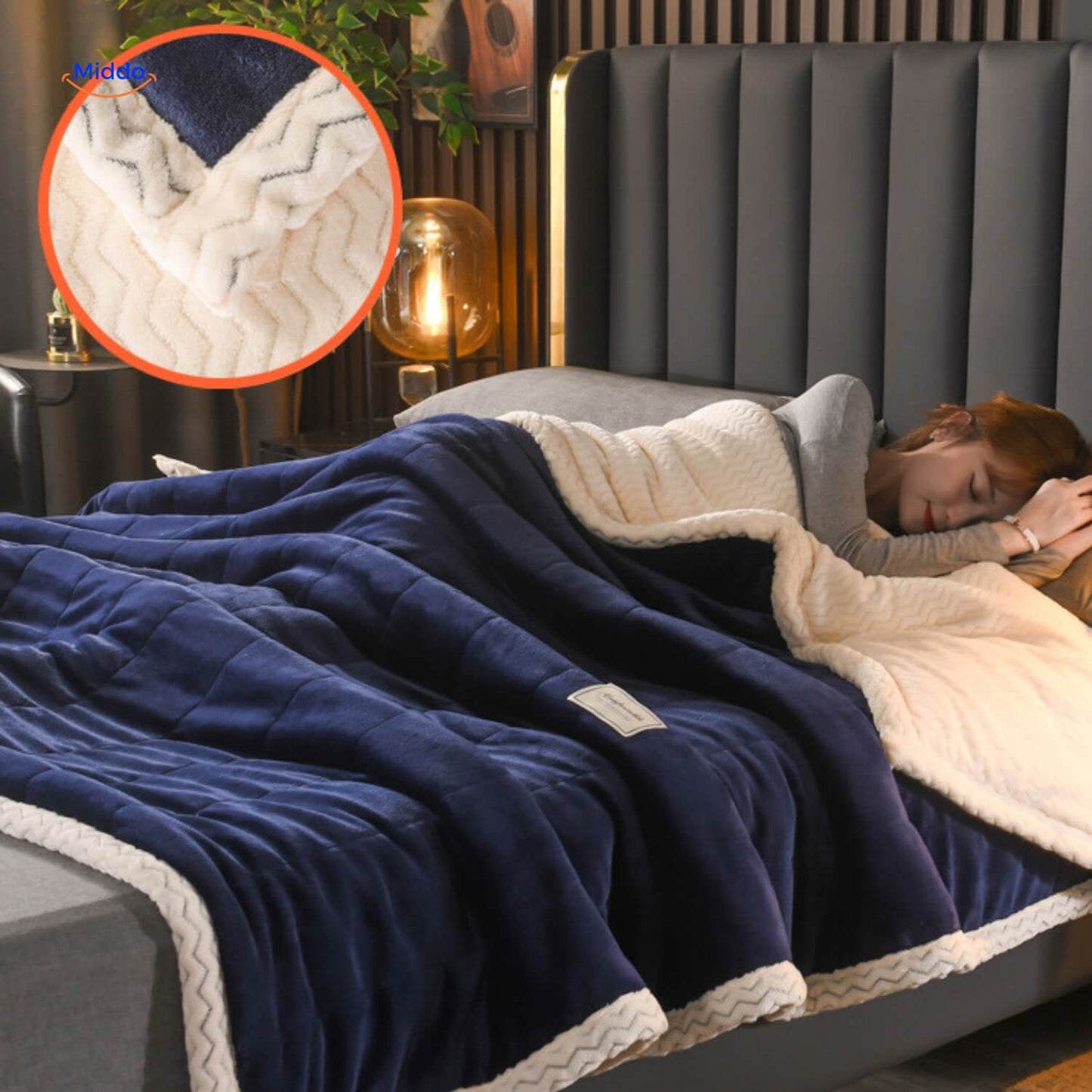 Manta de lana suave para noches de invierno acogedoras