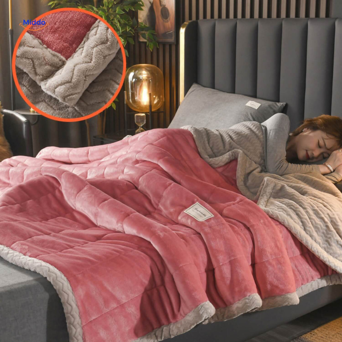 Manta de lana suave para noches de invierno acogedoras