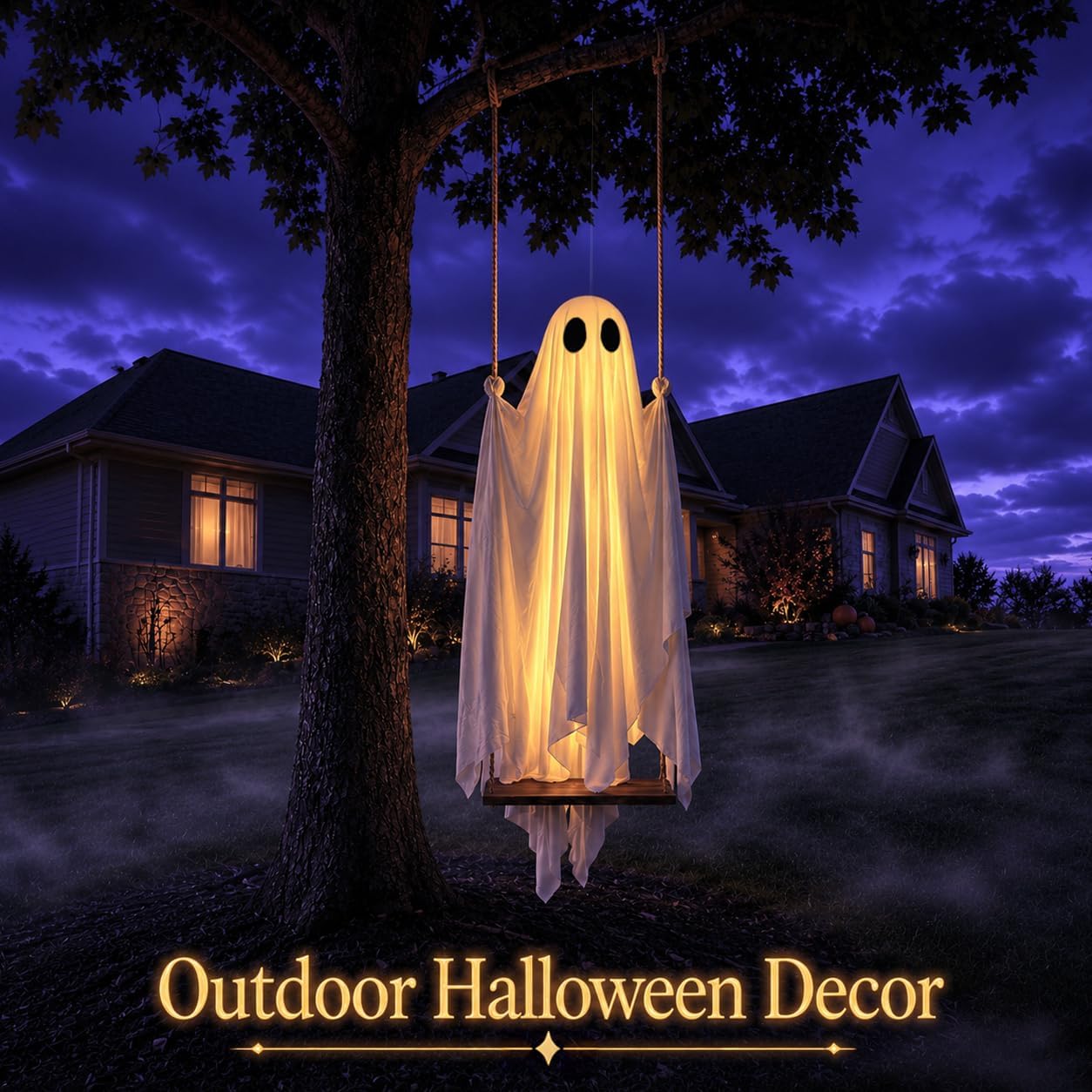 Swinging Ghost Lighting for Haunted Charm