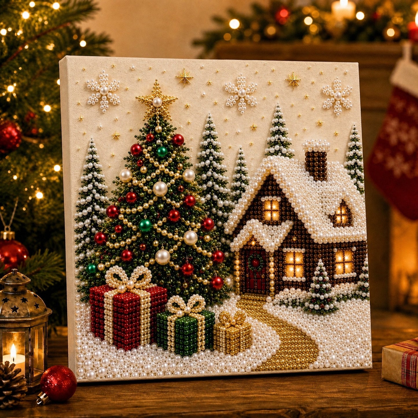 Christmas Diamond Painting Kit For Festive Wall Art