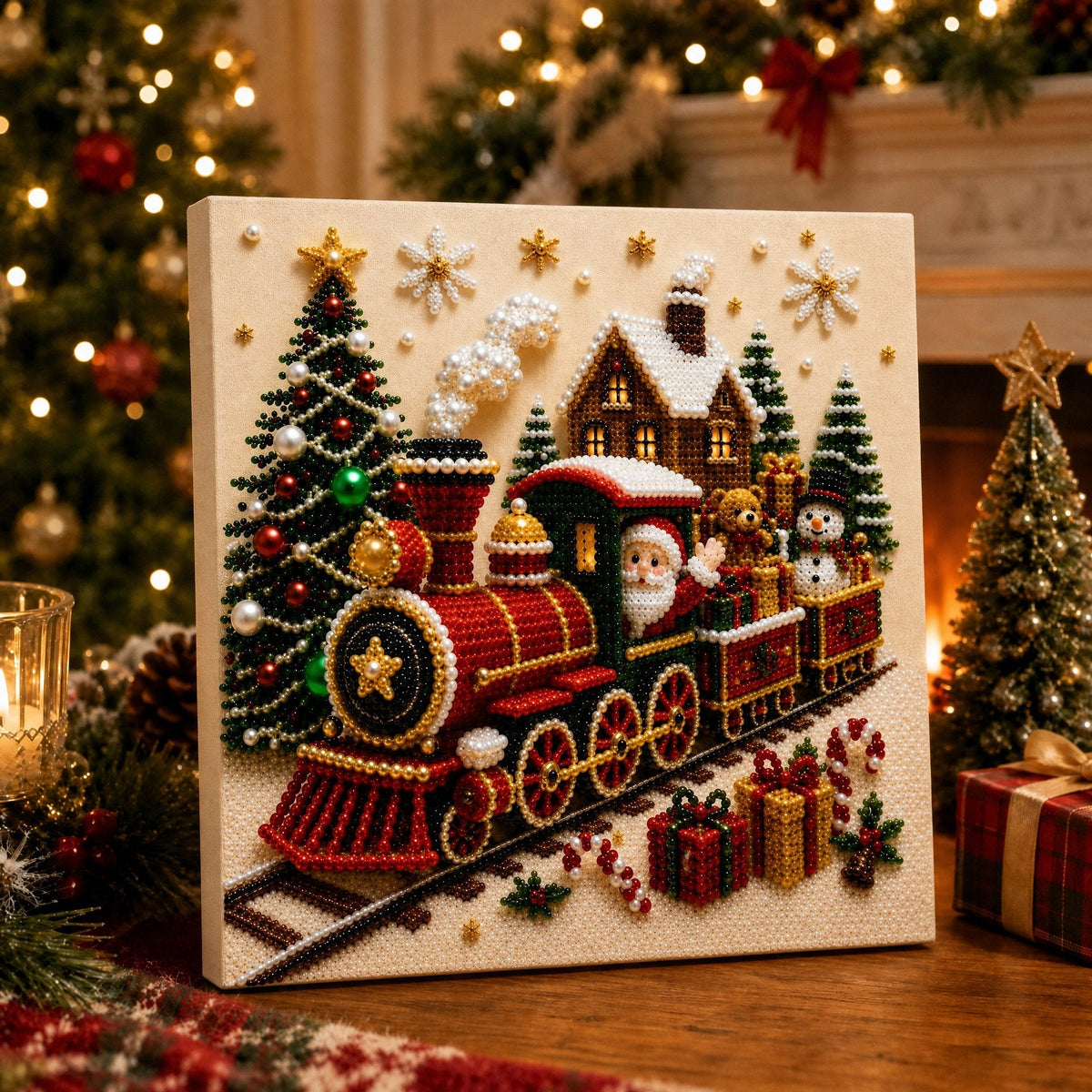 Christmas Diamond Painting Kit For Festive Wall Art