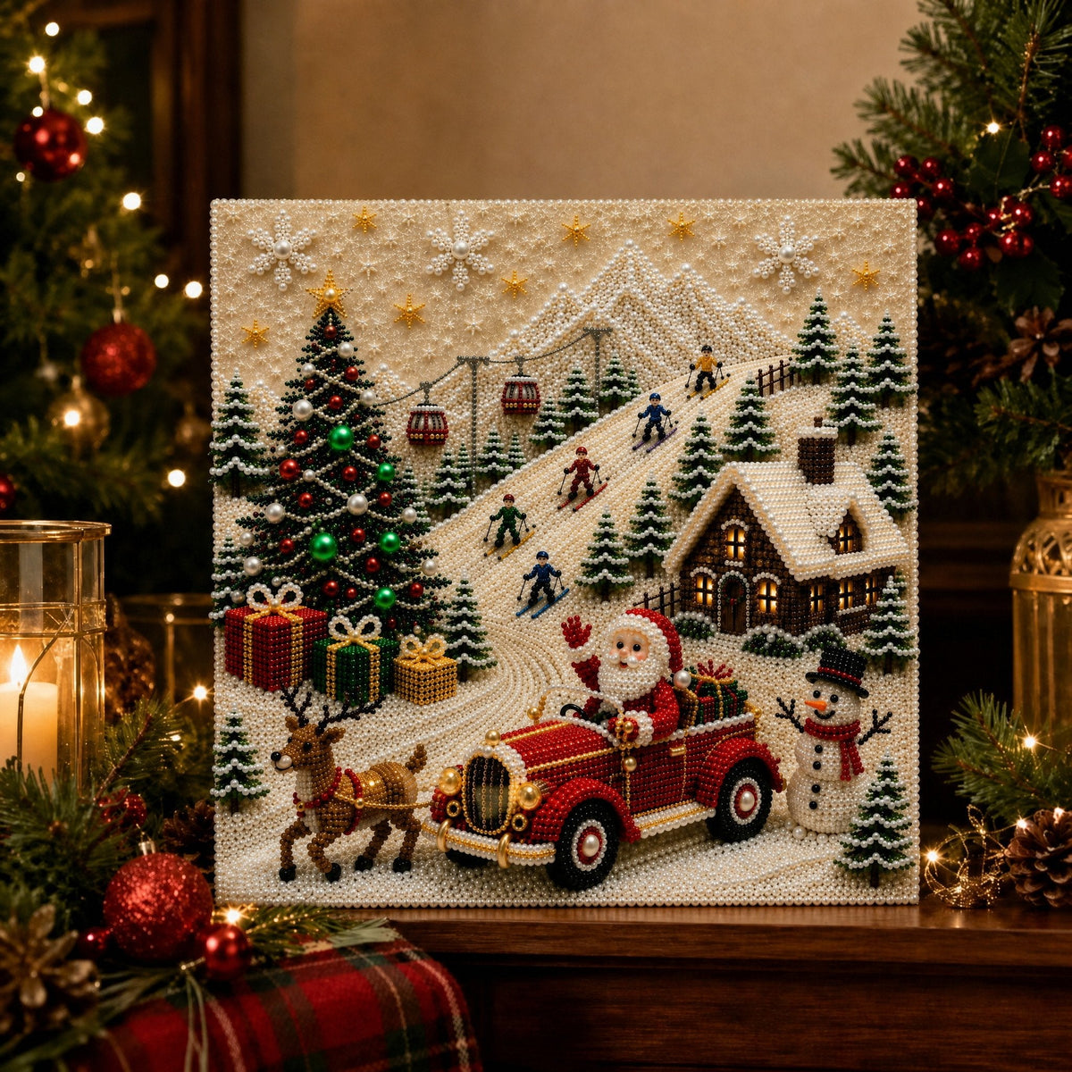 Christmas Diamond Painting Kit For Festive Wall Art