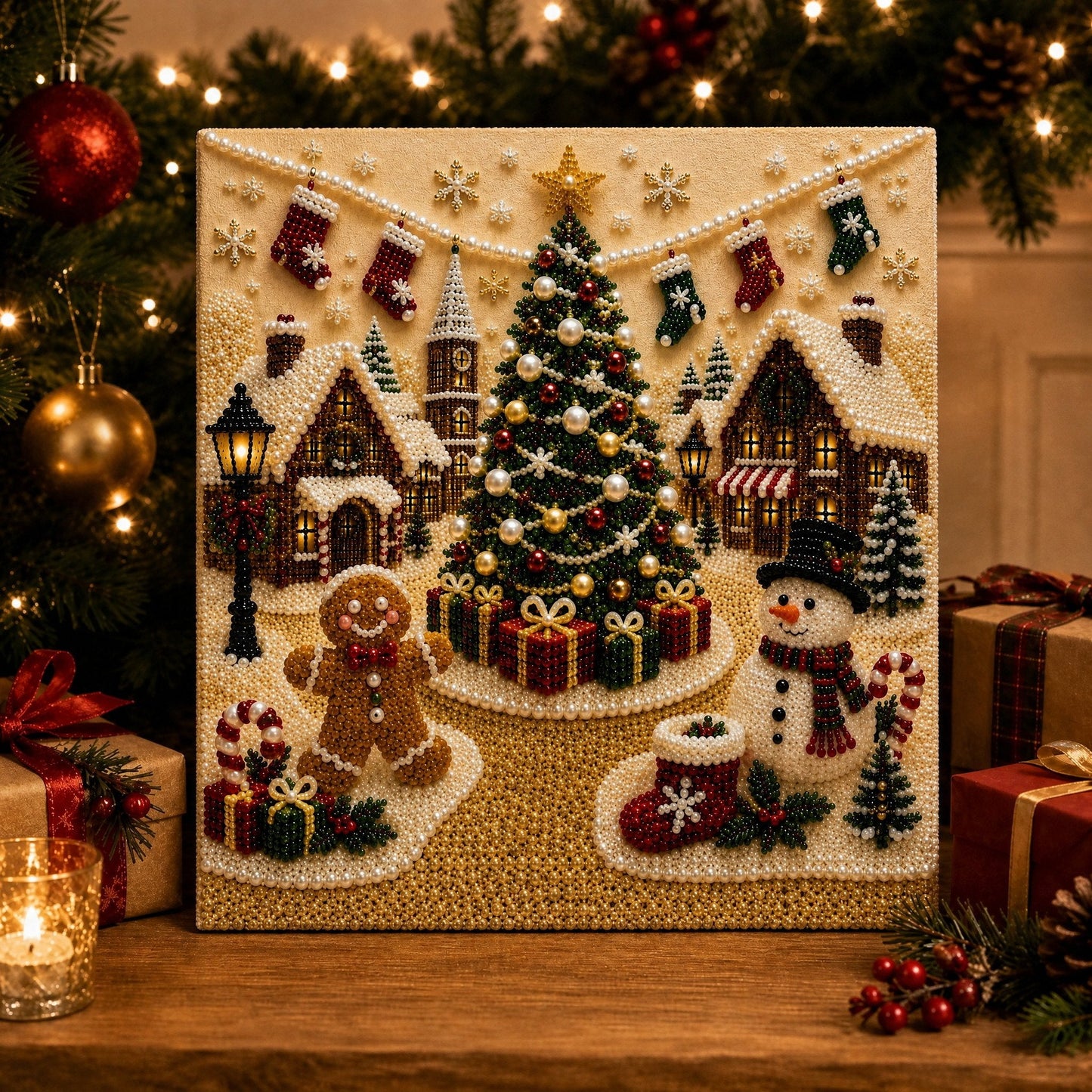 Christmas Diamond Painting Kit For Festive Wall Art